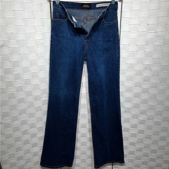 NYDJ Women’s Vintage Wide Leg Mid Rise Blue Denim Jeans Size 4 Hippie Boho - Picture 3 of 15